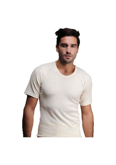 Hasyün Erkek Kısa Kollu Yün Termal Fanila Woolmark Sertifikalı Ek