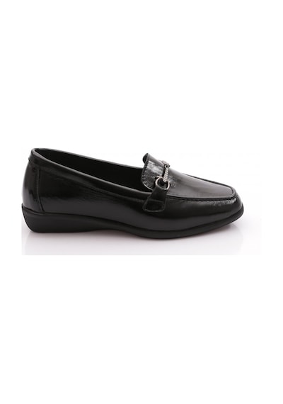 Dgn 3102 Kadin Aksesuarli Loafer Ayakkabi Siyah