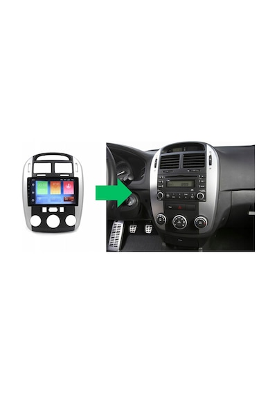 Kia Cerato Araç Multimedya Android Ekran Carplay Double Teyp 2+32 9" 06-08 Black/silver Blueway