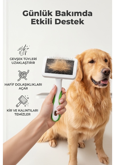 Andis Kedi Köpek İçin Genel Tarama Fırçası Sert Pinli Büyük