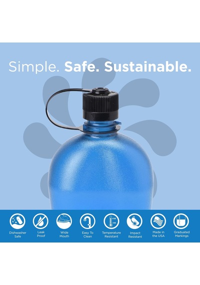 Nalgene Oasis Sustain Içecek Şişesi, Mavi, 1 L Çok Renkli