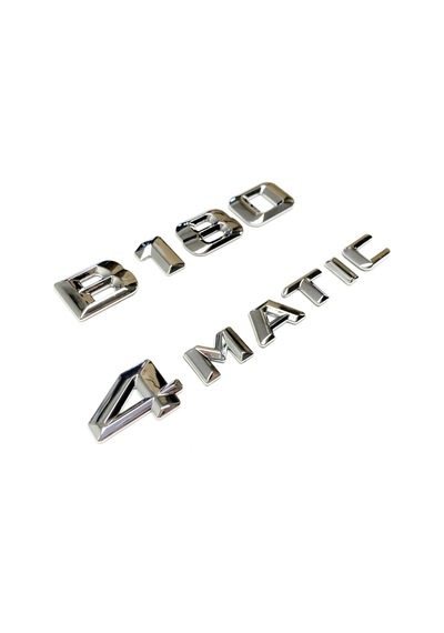 Benz B180 Ve 4matic Krom Bagaj Yazısı Seti 2'li 3m 3d Abs