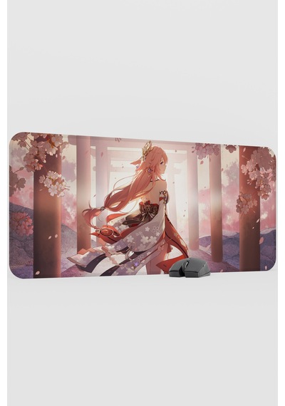Yae Miko Genshin Impact Anime Gacha V2 - 90x40 Xxl Gaming Mouse Pad Fare Altlığı