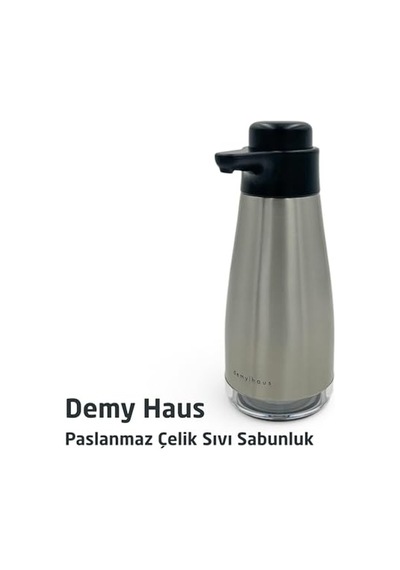 Tr Sense Touch Manuel Pompalı Sıvı Sabunluk Paslanmaz Çelik 450ml Şeffaf Seviye Bölmesi Parmak İzi Bırakma Diğer