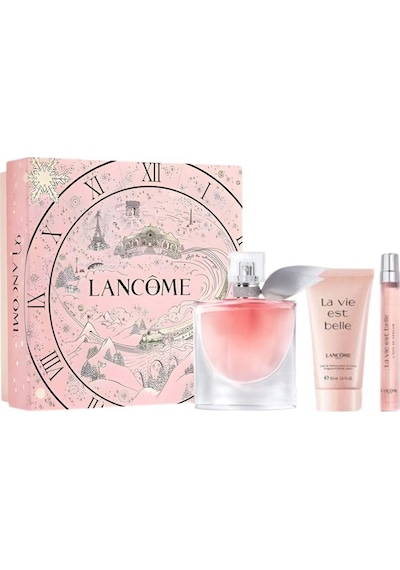Lancome La Vie Est Belle Edp 50 Ml + Body Lotion 50 Ml + Edp 10 Ml Kadın Parfüm Seti Çiçek - Meyve