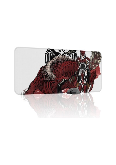 Monster Hunter: World Dikişli Kauçuk Oyuncu Mousepad V5 - 90x40 Xxl Gaming Mouse Pad