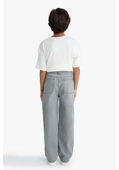 Defacto Erkek Çocuk Wide Leg Düz Paça Jean Pantolon F2836a825aunm55 Gri