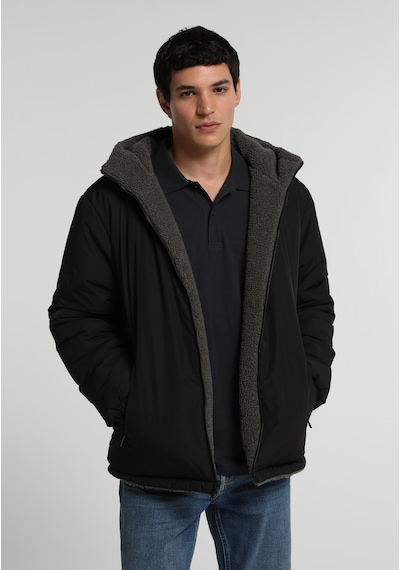 Colin's Colins Çift Taraflı Dış Taraf Teddy Regular Fit Kapüşonlu Fermuarlı Astarlı Erkek Antrasit Mont Cl1082381 Q1.v1 Ant