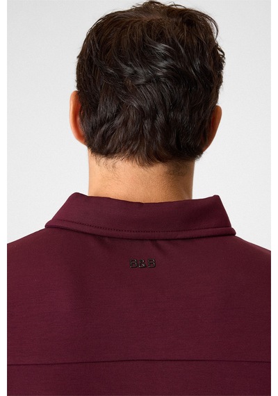 Backandbond Yarım Fermuarlı Bordo Sweatshirt