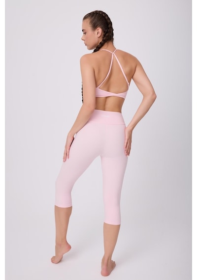 Hıghrıse Comfortflex Yüksek Bel Kapri Spor & Aktif Yaşam Taytı-2785 Pembe