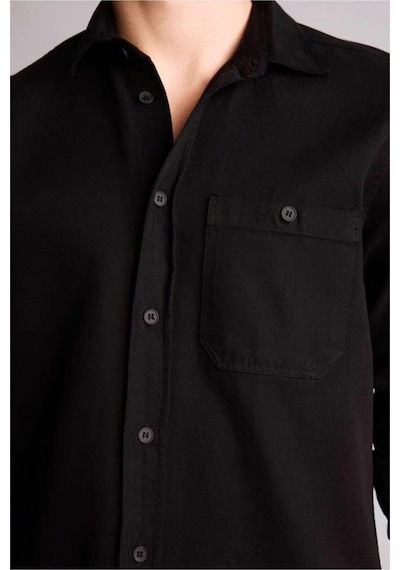 Defacto Premium Twill Gömlek H1360ax26spbk81 Siyah-bk81