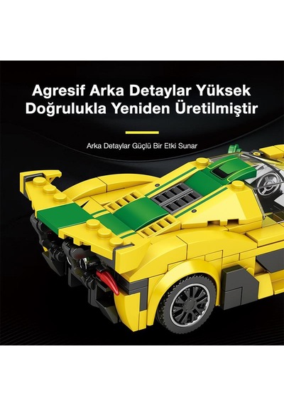 Reobrix Technic 677 Mclaren P1 Gtr Spor Araba Yaratıcı Yapı Blok Seti Building Blocks - 351 Parça