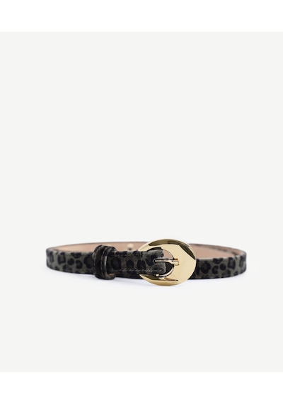 Yargıcı Toka Detaylı Leopar Kumaşlı Kemer 25kkkm7016x 007 Haki