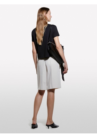 Sisley Pamuk Bisiklet Yakalı T-shirt Kadın Siyah T-shirt - 325a3ı1xl101s