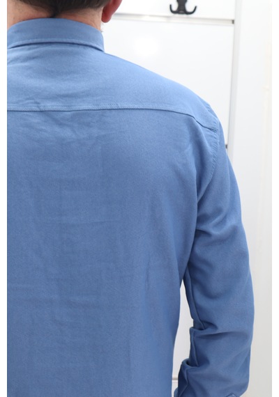 Becces Dmctekstil Erkek Mavi 008 Düz Spor Kesim Dar Kalıp Çift Cepli Uzun Kollu Yazlık Keten Gömlek Becces Dmctekstil Erkek Mavi 008 Düz Spor Kesim Dar Kalıp Çift Cepli Uzun Kollu Yazlık Keten Gömlek