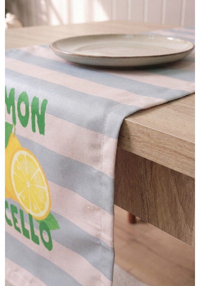 Limon Cello Baskılı Runner 40x140 Cm Çok Renkli