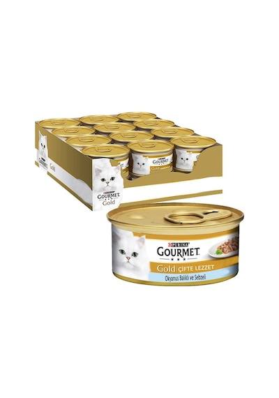 Gourmet Gold Okyanus Balıklı Ve Sebzeli Kedi Konservesi 24 x 85 G