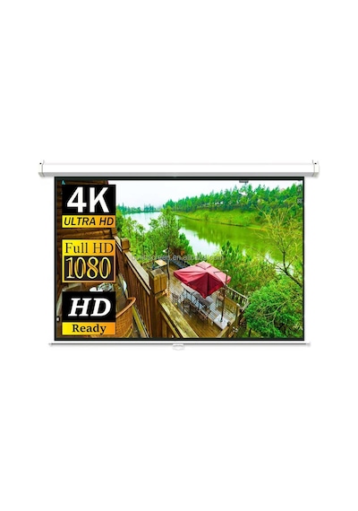 Dualtech 200x150 Cm 100" Manuel Projeksiyon Perdesi 4k Ultra Hd Sinema Perdesi