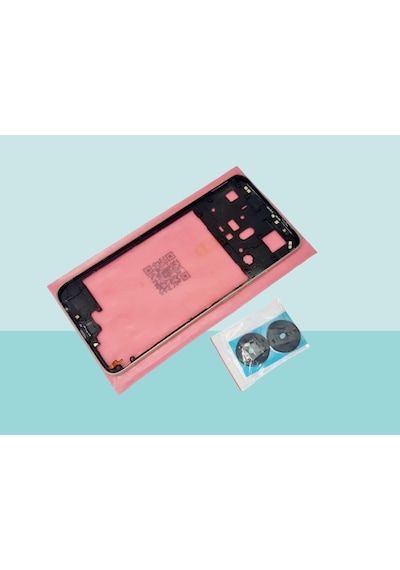 Tkgz - Oppo Realme C55 Full Kasa Arka Kapak Batarya Kapağı - Beyaz Çok Renkli