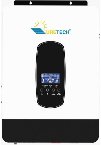 Uretech 4.2 Kva 3800 W Tam Sinüs Akıllı Mppt 110 A H.v 55-450 V İnverter 24 Dc-220 Vac İnvertör