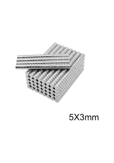 10 Adet - Yuvarlak Neodyum Mıknatıs, Çap: 5x3 Mm, Güçlü Magnet, N35 Kalite