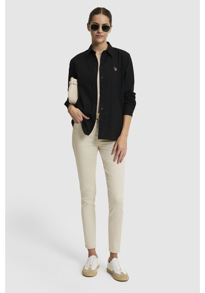 U.s. Polo Assn. Kadın Siyah Gömlek Basic 50320204-vr046