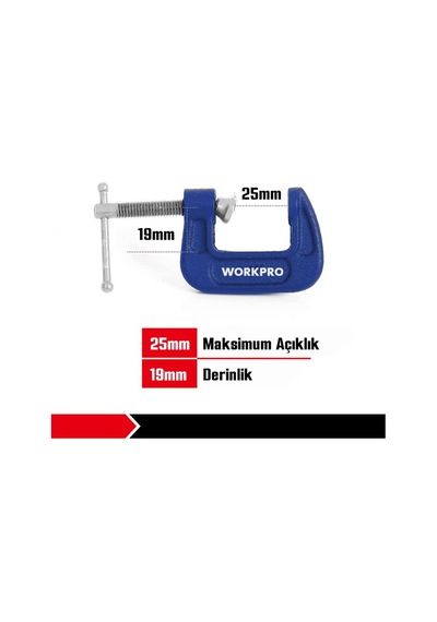 Workpro Wp232016 25mm G Tipi İşkence