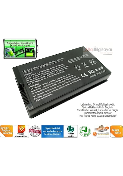 Alfabilgisayar Asus Uyumlu X82 X82C X82Cr X82Q Batarya Yüksek Performanslı Pil A++