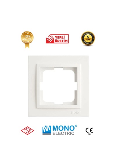 Beyaz Tekli Çerçeve 10 Adet Mono Despina