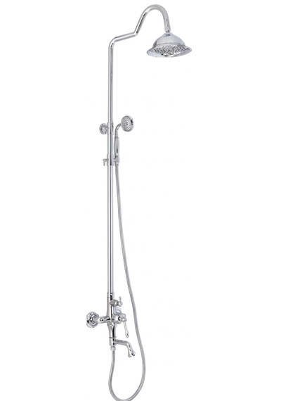 Royal Mi X Borulu Robot Banyo Tepe Duş Seti Krom