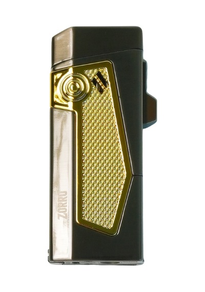Zorro 4 Torch Pürmüz Gunmetal-sarı Metal Puro Çakmağı - Trm1013