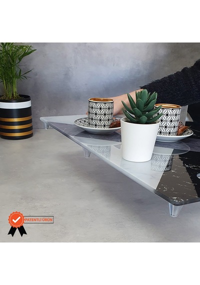 Decorita Cam Tepsi Hibrit Mermer Desen 29Cm X 52Cm