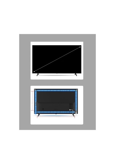 En Popüler Müzikle Senkronize Led Şerit Tv Aydınlatma Yeni Nesil Uygun Renklı