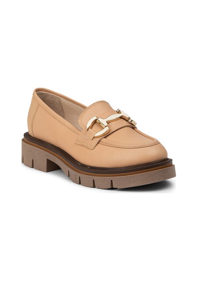 Deery Kadın Hakiki Deri Bej Loafer Ayakkabı - F2313zpdre01 Bej