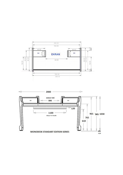 Monodesk_Stüdyo Monodesk Standart Edition Stüdyo Masası 200Cm. Monodesk_Stüdyo Monodesk Standart Edition Stüdyo Masası 200Cm.