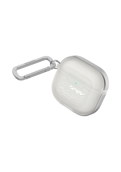 Apple Uyumlu AirPods 4 Kılıf Transparan Mat Tasarımlı Skinarma Kinzoku Kulaklık Kılıfı Beyaz