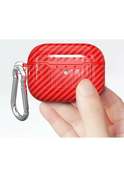 Ally Carbon Case Apple AirPods Uyumlu Pro Carbon Fiber Silikon Kılıf- 5775 Standart