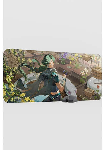 Baizhu Genshin Impact Anime Gacha V4 - 90x40 Xxl Gaming Mouse Pad Fare Altlığı