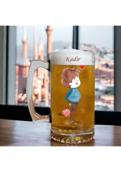 Sevgililere Özel İkili Bira Bardağı Renkli