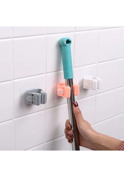 Duvara Monte Mop Ve Paspas Tutucu 4 Adet Çok Renkli Diğer