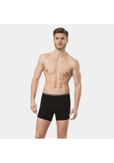 Türen Erkek Likralı Düğmeli Boxer 2'li Paket 135/siyah Siyah
