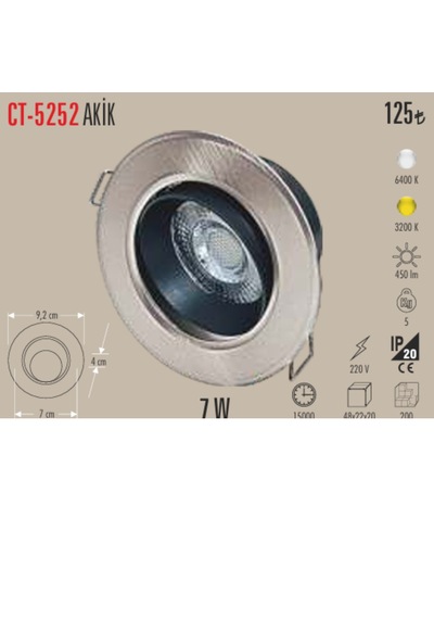 Ct-5252akik7w Led Spot 10 Adet Beyaz