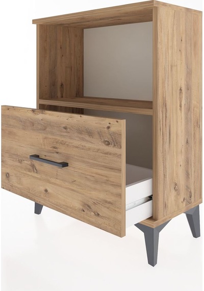 Arges Komodin Tek Çekmeceli 60x30x80 Çam-çam Çam