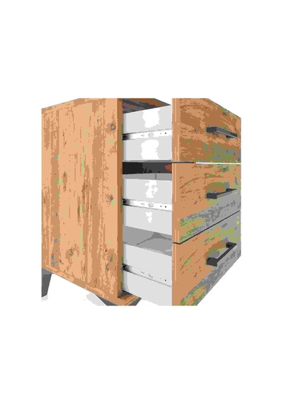 Hyperion Komodin 3 Çekmeceli 44x44x64 Çam-çam Çam