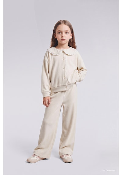 Defacto Fisto Bebe Yaka Düğmeli 2li Takım Kız Bebek I2905a526wner117 Ekru-er117