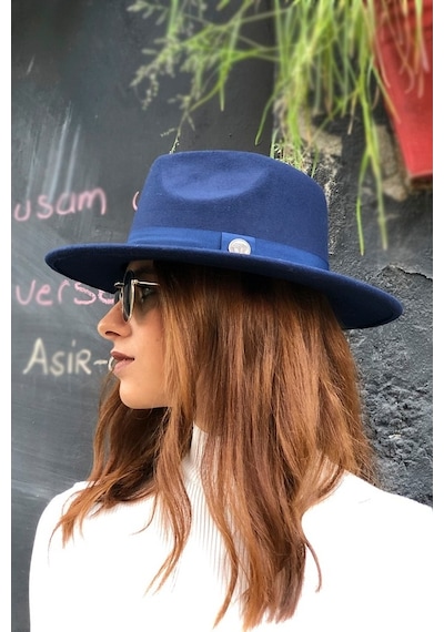 Külah Kadın Fedora Kışlık Trend Fötr Şapka