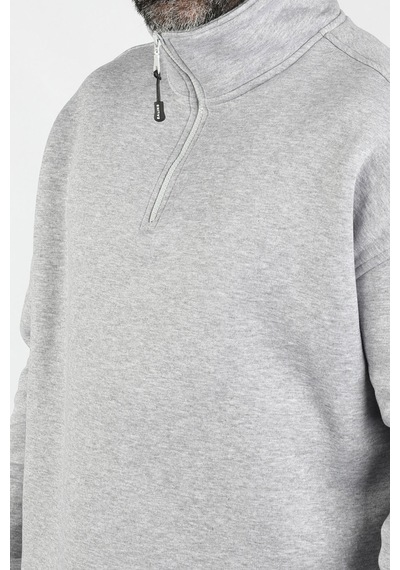 Balins Unisex Balıkçı Yaka Gri Sweatshirt Gri
