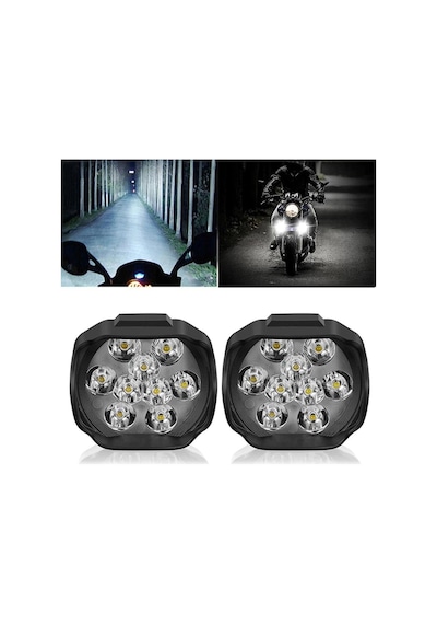Motosiklet Sis Far 9 Led Sis Drl Lamba Scooter Atv Motosiklet 2 Adet Oto Çizgi