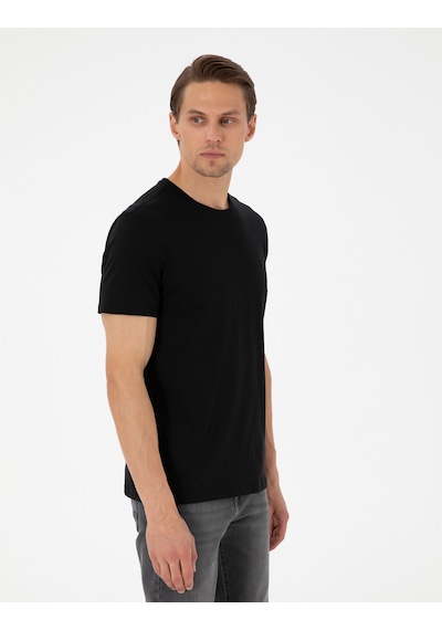 Pierre Cardin Basic Erkek Tişört - Siyah 50306980-VR046