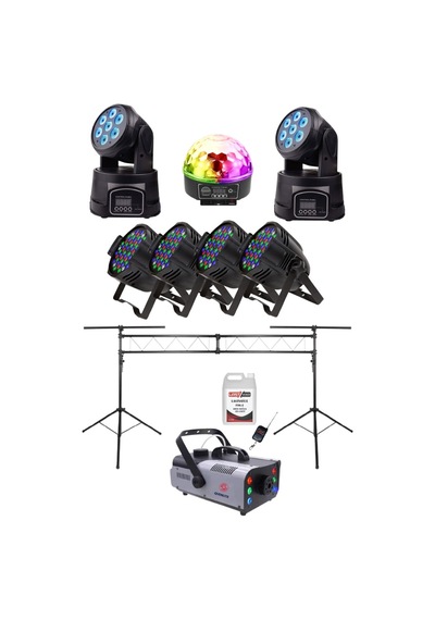 Quenlite Sahne Işık Sistemi Start Paket-4 Stand Top Küre Led Par